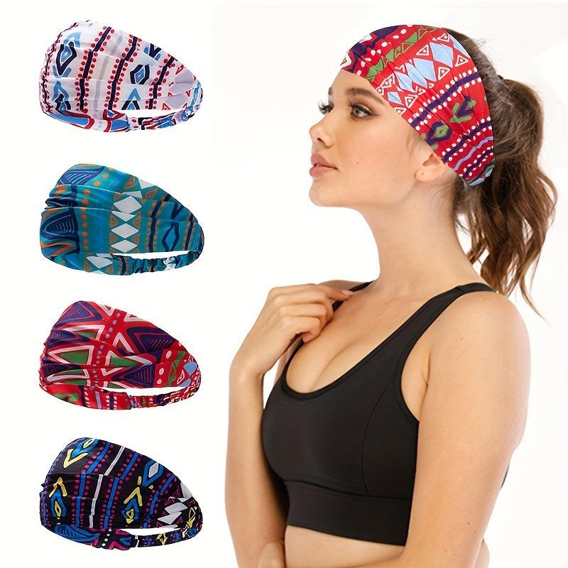 Boho Style Sports Yoga Wide Brim Hair Band Head Scarf Vintage