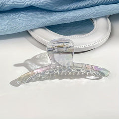 7pcs Holographic Hair Claw Clip Transparent Hair Claw Large Nonslip Shark Claw