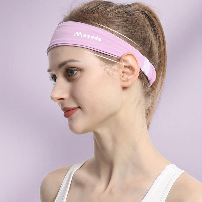 Wide Sports Sweatband Hair Band For Running Yoga Fitness