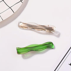 2pcs Women's Wavy Hair Clip Side Clip Bangs Clip Barrette Hair Accessory