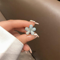 10pcs Small Crystal Flower Hair Claw Metal Hair Claw Sweet Hair Clip