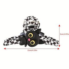 Plaid Hair Claw Cartoon Animal Hair Claw Nonslip Ponytail Holder Shark Claw