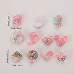 11pcs Resin Shoe Decoration Charms for Girls