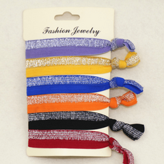 6pcs Colorful Knotted Hair Rope Ribbon Hair Tie Elastic Ponytail Holder