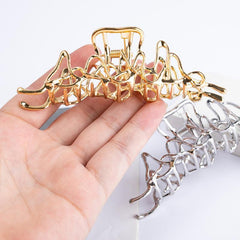 Wavy Irregular Shape Hair Claw Metal Shark Claw Non-slip Back Head Clip