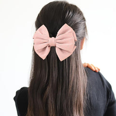 Sweet Rhinestone Bow Hair Clip for Women