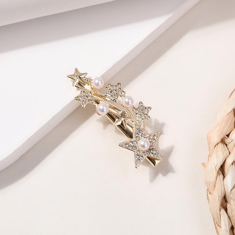 Rhinestone Hair Clip Shooting Star Duck Billed Clip Women Girls Hair Acces