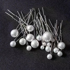 10pcs Faux Pearl Bridal Hair Pin Wedding U-Shaped Hair Fork Women Girls Styling