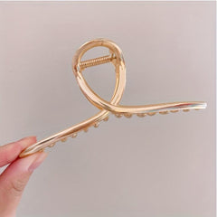 6pcs Metal Hair Claw Clip Metallic Hair Claw Ponytail Holder