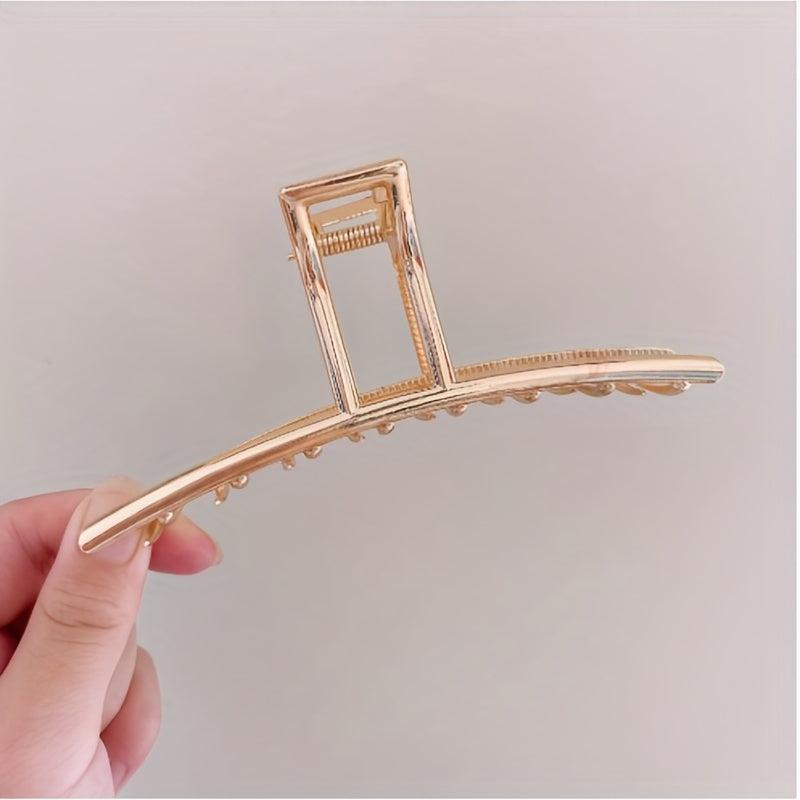 6pcs Metal Hair Claw Clip Metallic Hair Claw Ponytail Holder