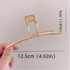 6pcs Metal Hair Claw Clip Metallic Hair Claw Ponytail Holder
