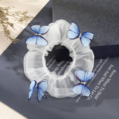 Mesh Butterfly Hair Ring Embroidery Large Hair Ring Female