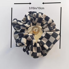 Velvet Plaid Hair Tie Scrunchies Large Colorful Retro Hair Accessories