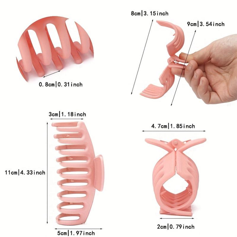 8Pcs Large Matte Hair Claw For Thick Hair Non Slip Hair Clips Women Girls
