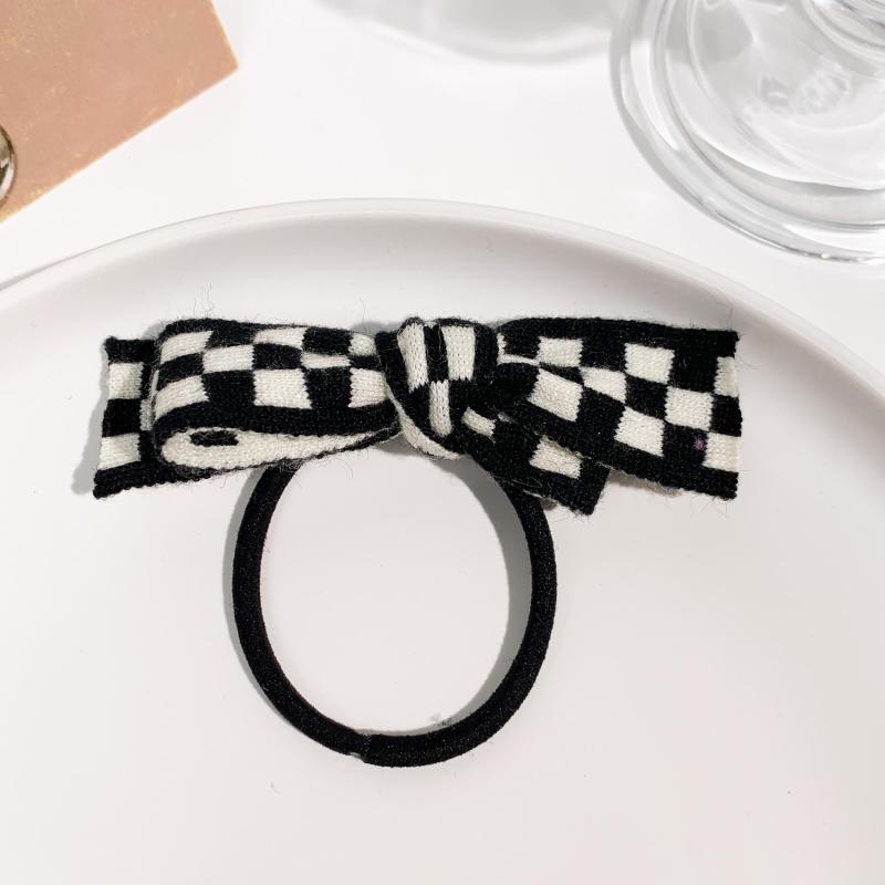 Colorful Plaid Bowknot Hair Tie Elastic Hair Tie Hair Accessories For Women