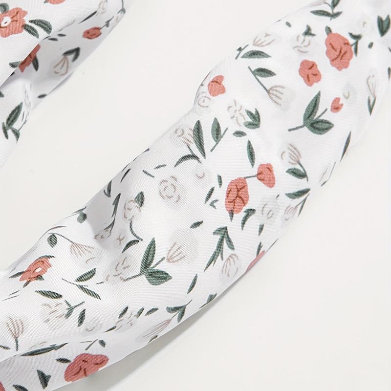 Floral Printed Cross Headband Stretchy Headdress Hair Accessories