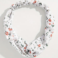 Floral Printed Cross Headband Stretchy Headdress Hair Accessories
