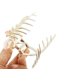 Rose Hair Claw Clip Pearl Metal Hair Clip For Women Girls Ladies Hair Accessorie