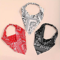 3pcs Boho Head Kerchief Paisley Bandana Elastic Hair Scarf Hair Accessories