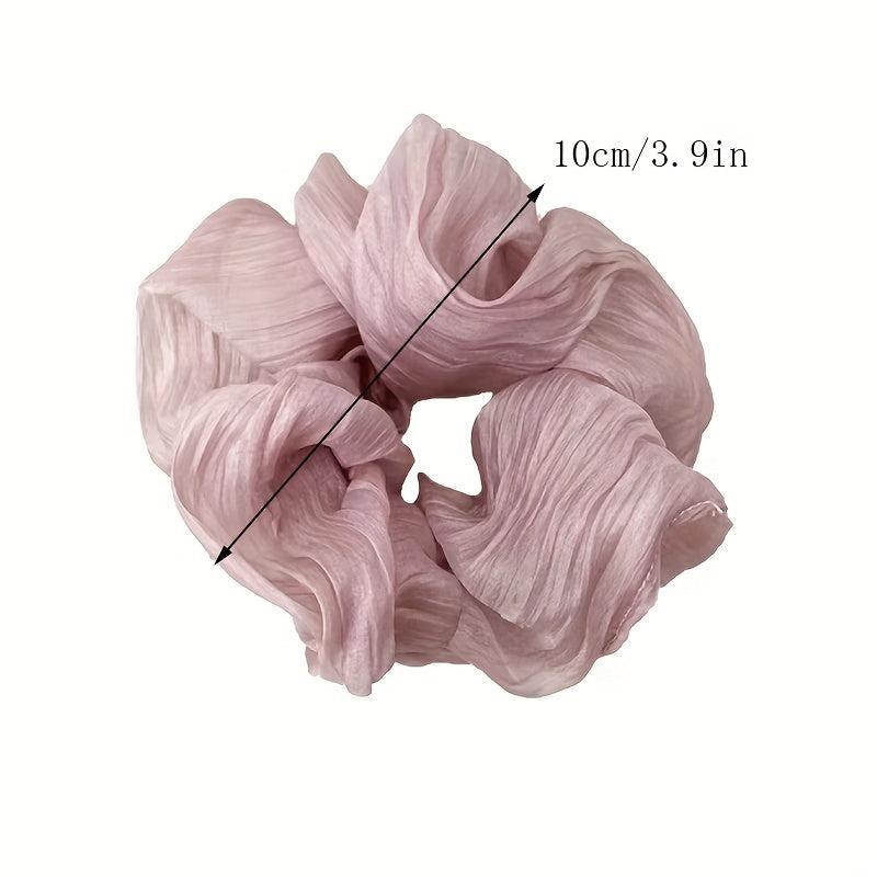 5pcs Wavy Large Scrunchie Fabric Women's Hair Bundle Hair Tie