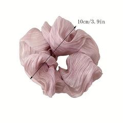 5pcs Wavy Large Scrunchie Fabric Women's Hair Bundle Hair Tie