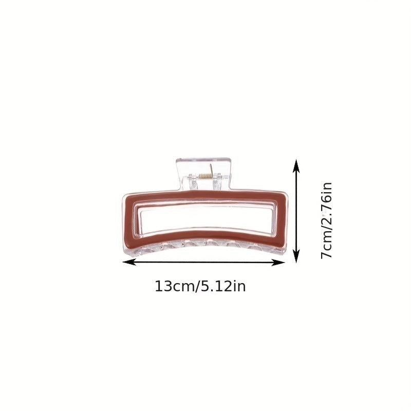Large Sweet Hair Claw Hollow Rectangle Shaped Hair Claw Women Non-slip