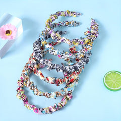 Floral Pattern Headband Colorful Hair Band Flower Printed Hair Band