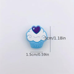 24pcs Cartoon Ice Cream Shoe Charm DIY Accessories Decoration