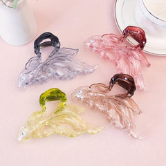 4pcs Cartoon Fish Hair Claw Gradient Shark Claw Hair Accessories