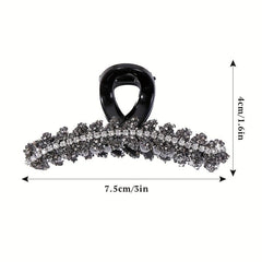 Rhinestone Hair Claw Large Shark Claw Ponytail Holder