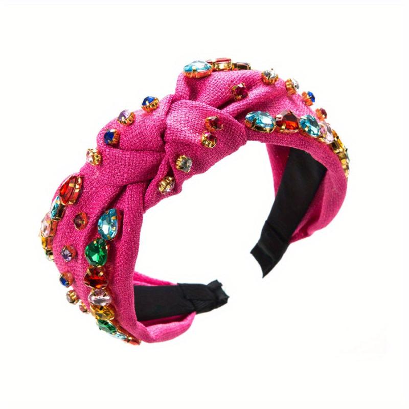 Baroque Rhinestone Cross Headband Vintage Style Hair Accessories