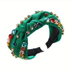 Baroque Rhinestone Cross Headband Vintage Style Hair Accessories