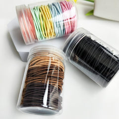 100pcs Thin Hair Rope Seamless Ponytail Holder Hair Accessories