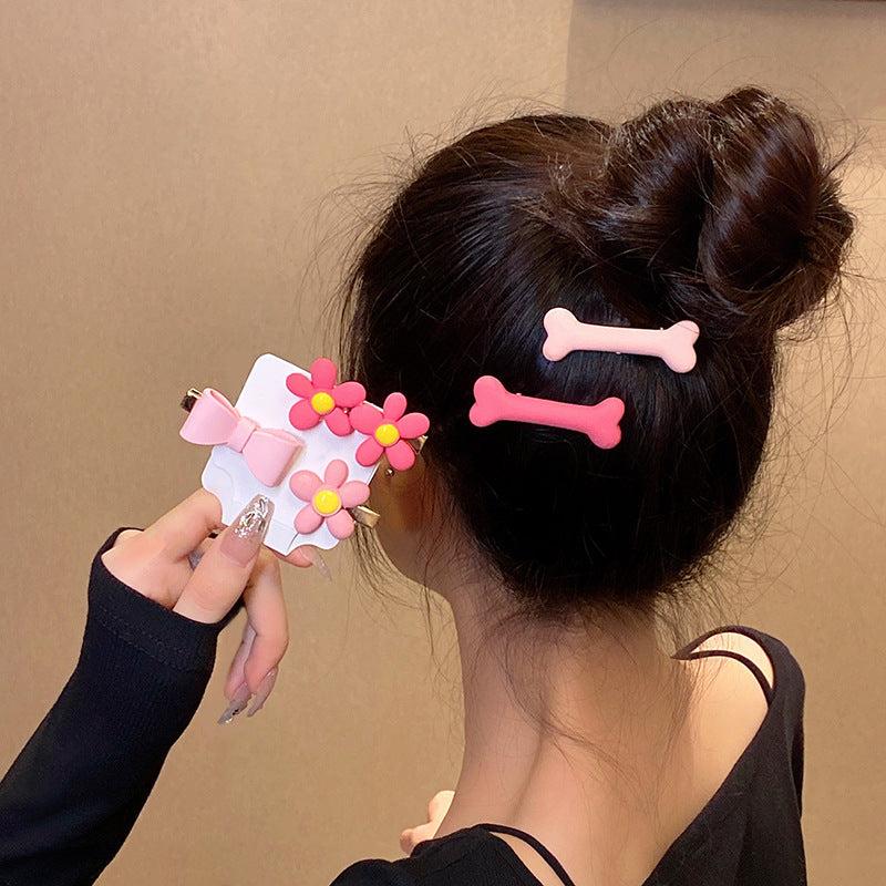 Heart Hair Clip Barrettes Alloy Women Hairpin Decorative Bridal Hair Jewelry