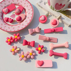 Heart Hair Clip Barrettes Alloy Women Hairpin Decorative Bridal Hair Jewelry