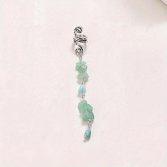 6pcs Spiral Hair Pin with Stone Tassel - Hair Coil Ring for Women Girls