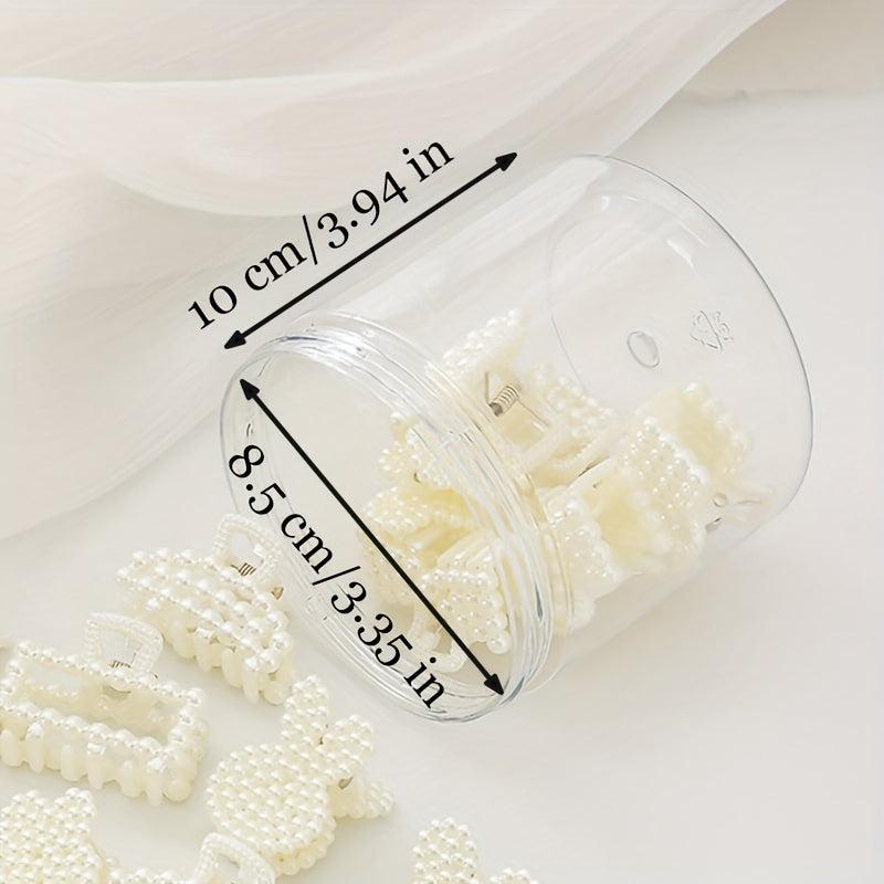 16 PCS Faux Pearl Hair Claw Head Jewelry Hair Accessories For Women