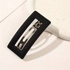 Frosted Rectangle Hair Clip Ponytail Holder Girls Hair Clip Accessories