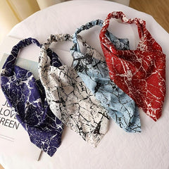 Boho Style Fabric Hair Bundle Set - Triangle Scarf & Headband Accessories