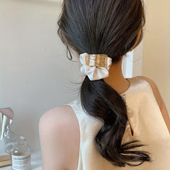 Metal Large Scrunchie Elastic Hair Tie Ponytail Hair Rope Hair Accessories