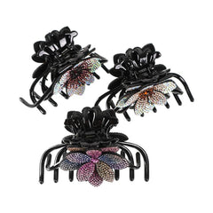 Crystal Flower Hair Claw Ponytail Hairpin 1pc