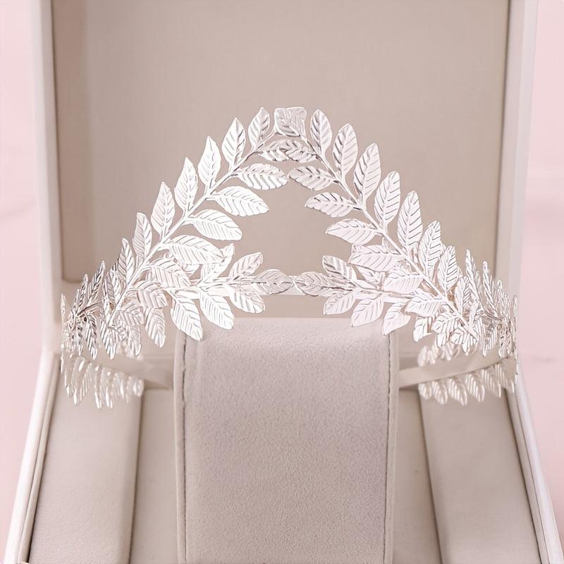 Golden Floral Tiara Botanical Bridal Tiara Rhinestone Tiara Bridal Crown
