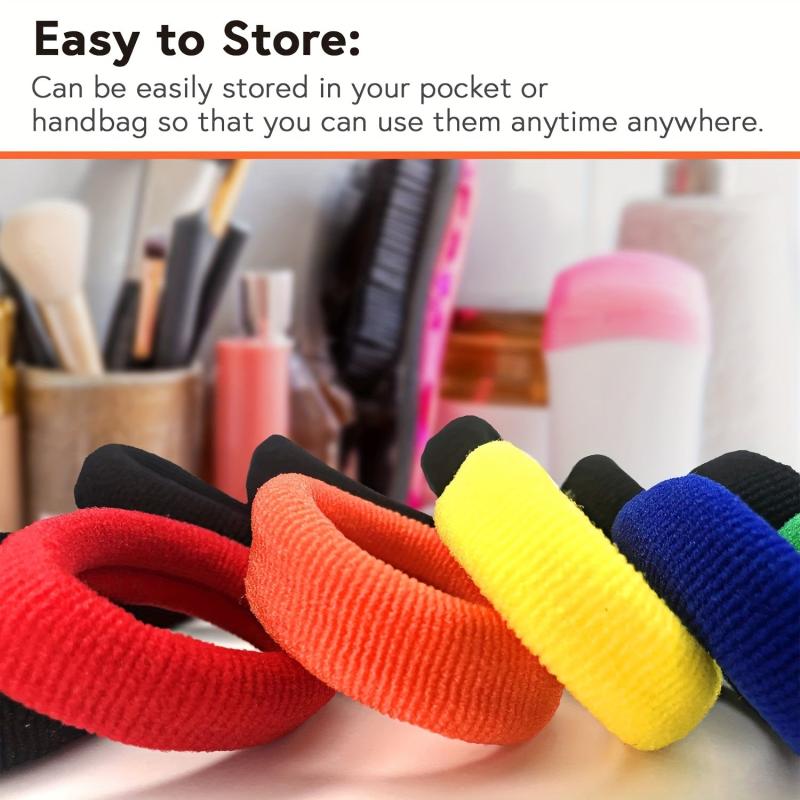 12 PCS Large Hair Bands High Elasticity Hair Rope Thick Hair Ponytails Holder