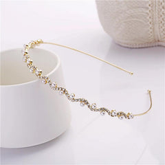 Rhinestone Pearl Headband Bridal Hair Accessories