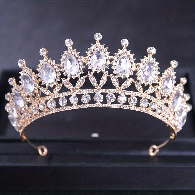 Glitter Rhinestone Crown Bridal Tiara Hair Accessories