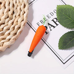 Simulation Carrot Hair Clip Funny Fruit Duck Billed Side Clip