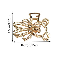 Alloy Bear Hair Claw Clip Non Slip Strong Hold Grip Hair Jaw Clip For Thick Hair