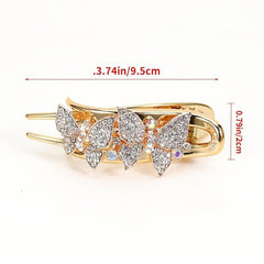 Flower Hair Clips Rhinestone Inlaid Hair Claw