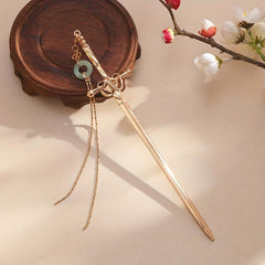 Ancient Style Sword Hairpin Bun Hairpin With Tassels Head Ornament