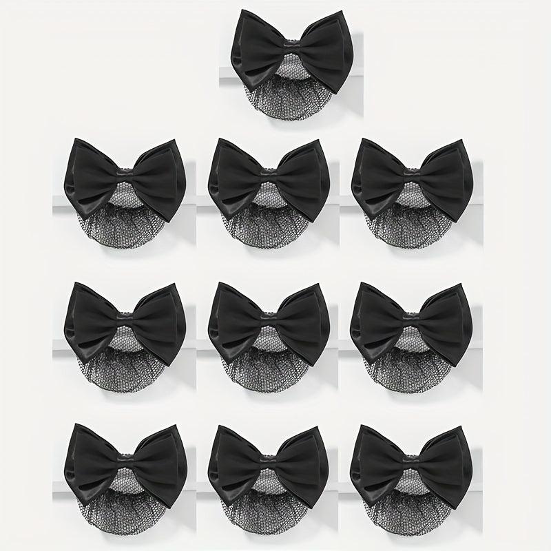 10pcs Bow Hair Satin Ribbon Hair Clips for Girls